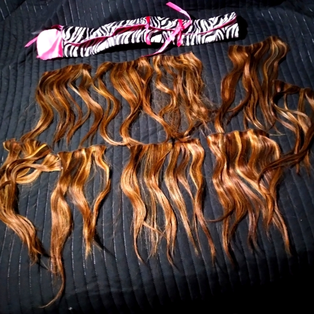 Toffee Brown Hair Extensions- like new